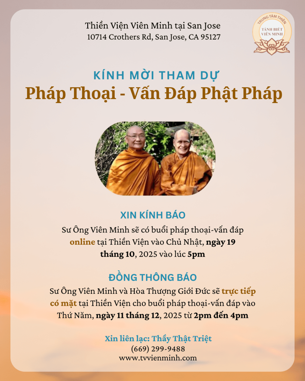 Thông Báo – Thư Mời