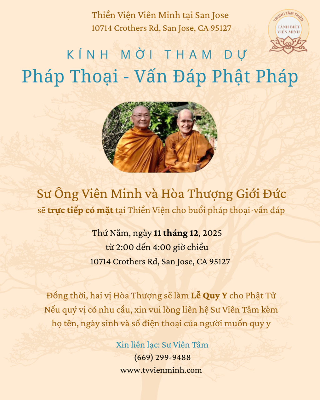 Đồng Thông Báo – Pháp Thoại và Lễ Quy Y